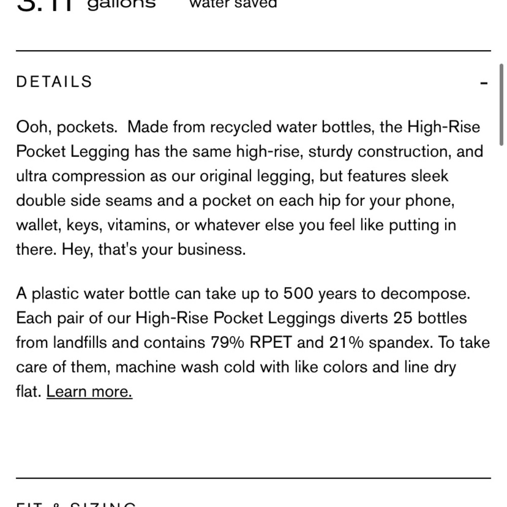 Girlfriend Collective High Rise Pocket Legging in Mulberry - Picture 7 of 8